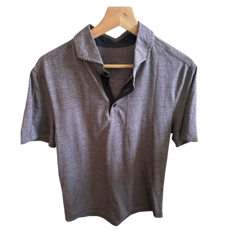 Lululemon Men's Polo Size M Heathered Purple EUC